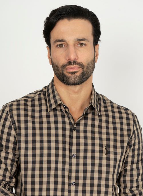 Camisa Xadrez Aleatory Palmer Marrom