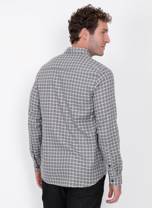 Camisa Xadrez Aleatory Norman Cinza