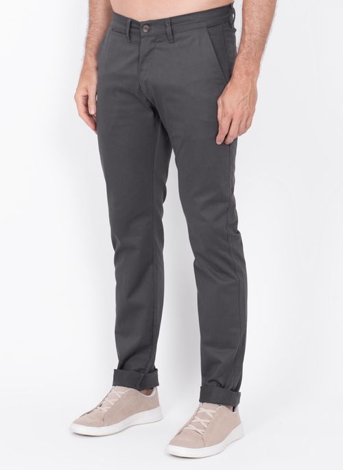 Calça Sarja Aleatory Buttons Cinza