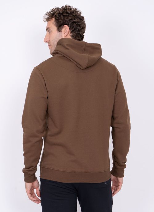 Blusão Moletom Aleatory Label Marrom