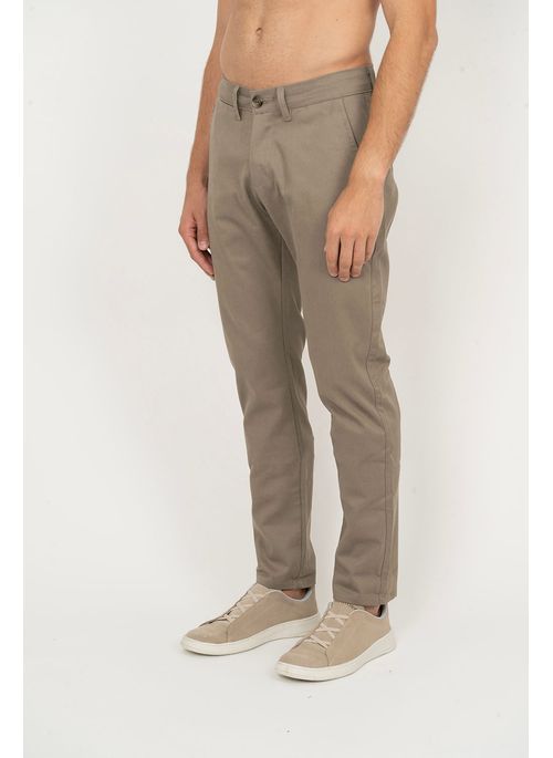 Calça Sarja Aleatory Buttons Khaki Escuro