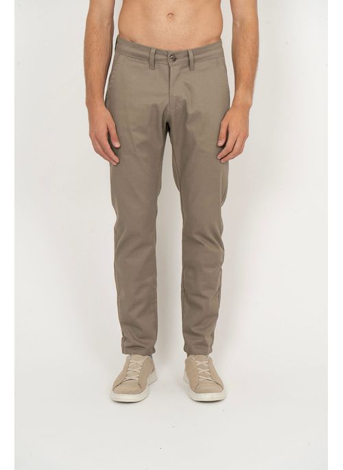 Calça Sarja Aleatory Buttons Khaki Escuro