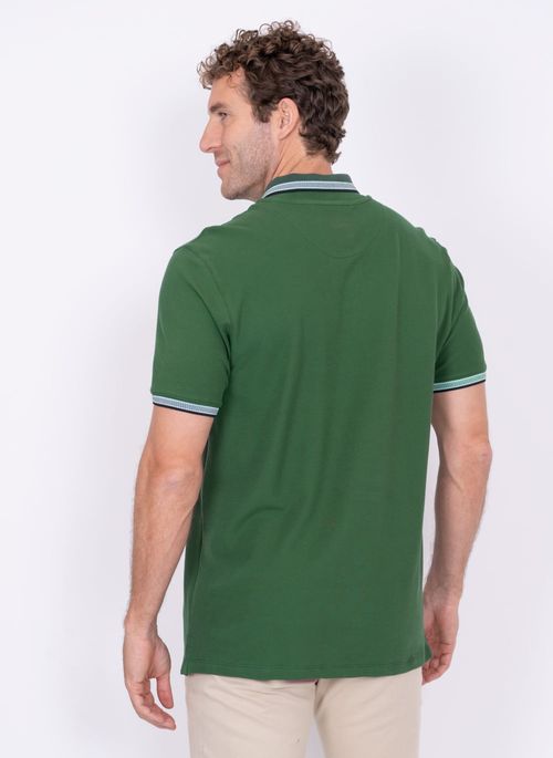 Camisa Polo Aleatory Lisa Royalty Verde Escuro