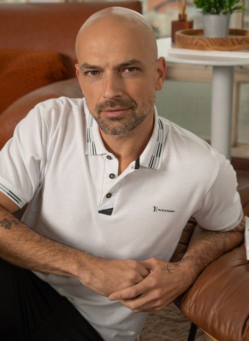 Camisa Polo Aleatory Leap Branca