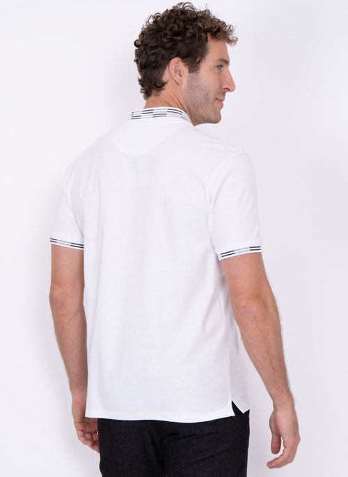 Camisa Polo Aleatory Leap Branca