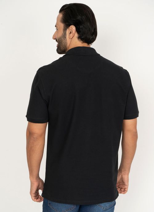 Camisa Polo Aleatory Piquet Light Preto