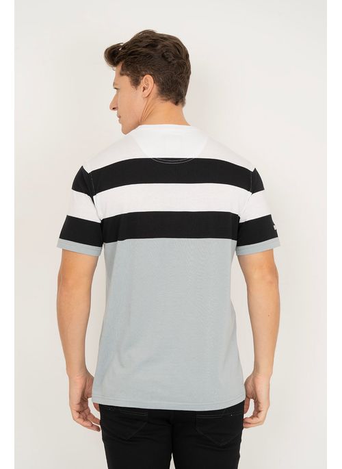 Camiseta Aleatory Listrada Conduct Branca