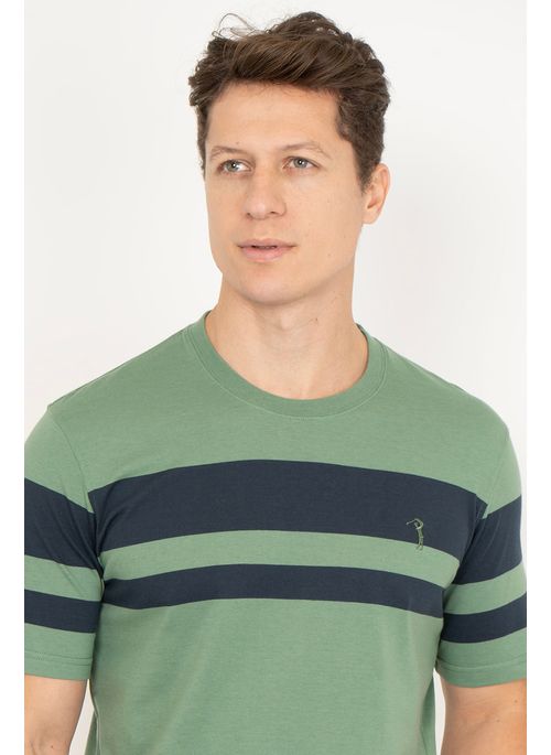Camiseta Aleatory Listrada Rare Verde
