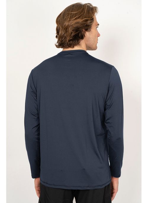 Camiseta Aleatory Manga Longa UV Sport Marinho