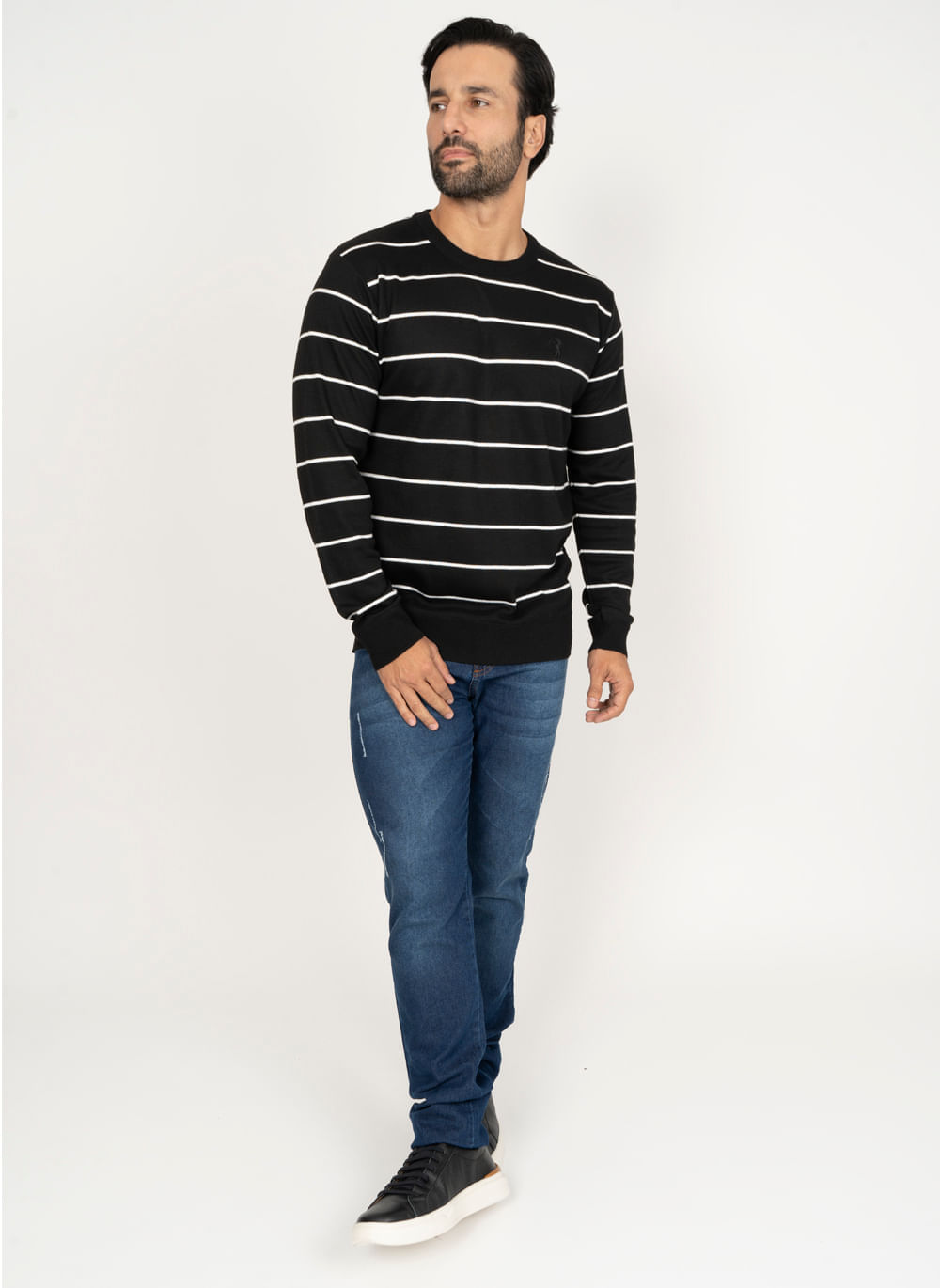 Sueter-Aleatory-Listrado-Diligent-Preto-Preto-P