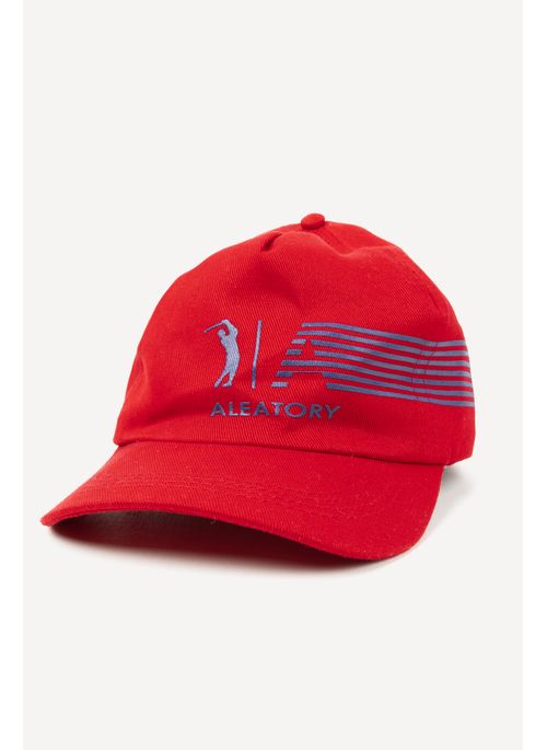 Boné Estampado Aleatory Shutter Vermelho