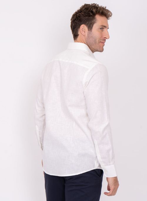 Camisa Aleatory Manga Longa Linen Branca