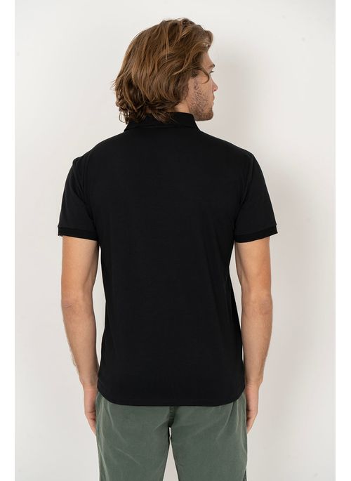 Camisa Polo Aleatory Balos Preta