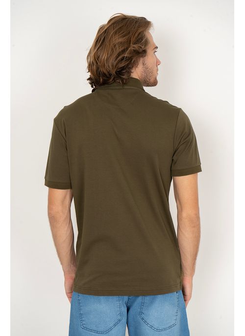 Camisa Polo Aleatory Lisa Algodão Pima Marrom