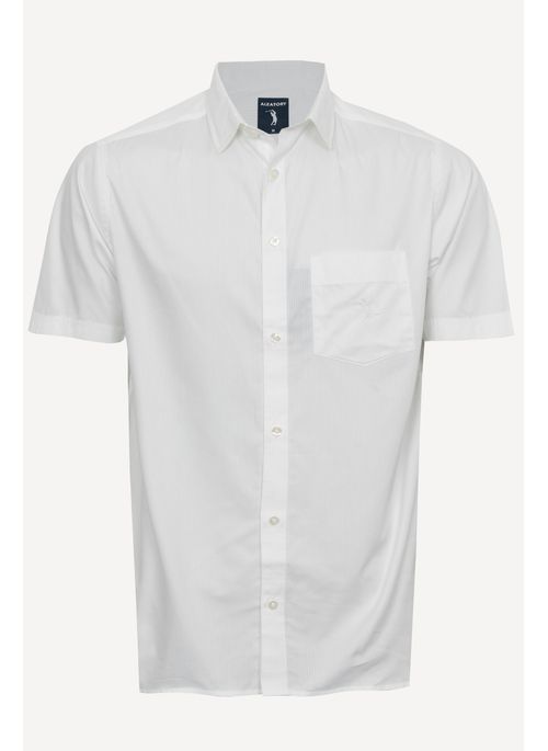 Camisa Aleatory Listrada Lush Branca
