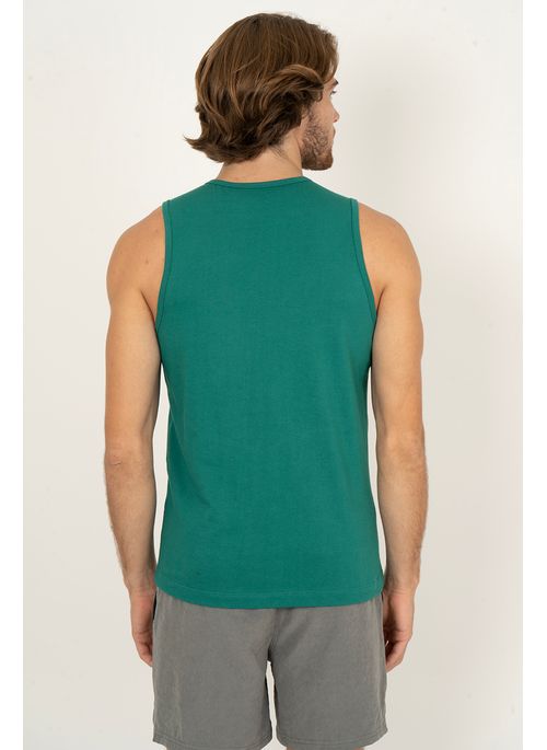 Camiseta Regata Aleatory Básica Verde Azulado