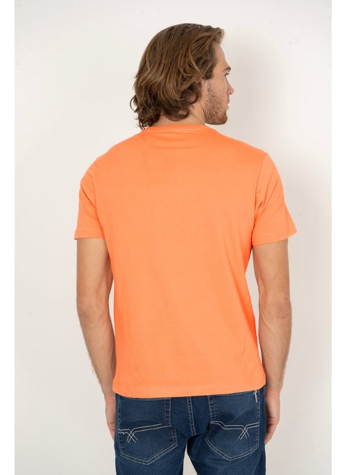 Camiseta Aleatory Logo Bordado Laranja