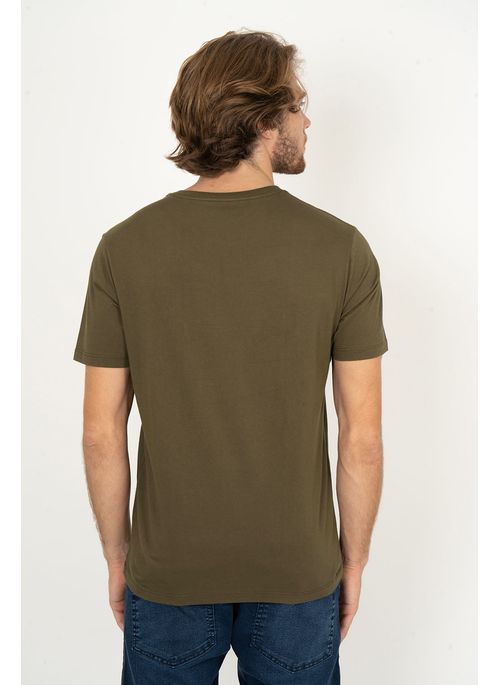 Camiseta Aleatory Logo Bordado Marrom