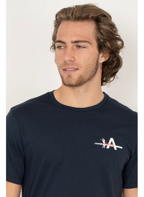 Camiseta Aleatory Estampada Port Marinho