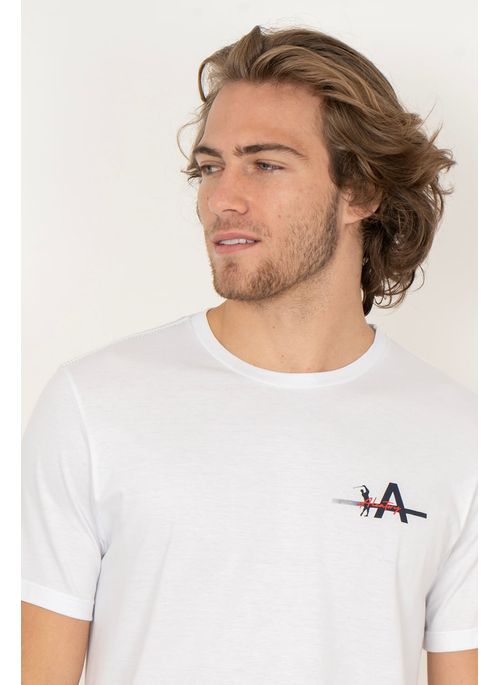 Camiseta Aleatory Estampada Port Branca