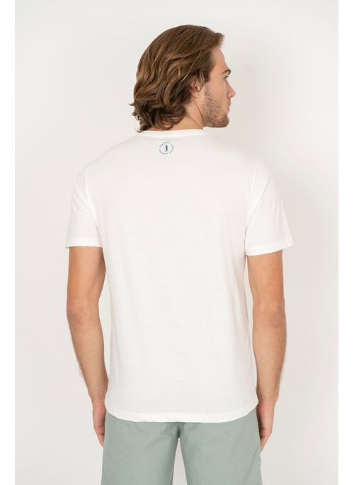 Camiseta Aleatory Estampada Authentic Club Creme