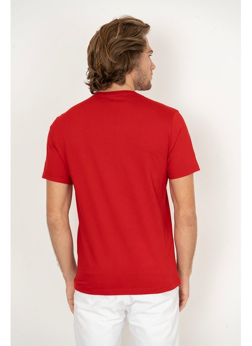 Camiseta Aleatory Estampada Sunset Vermelha