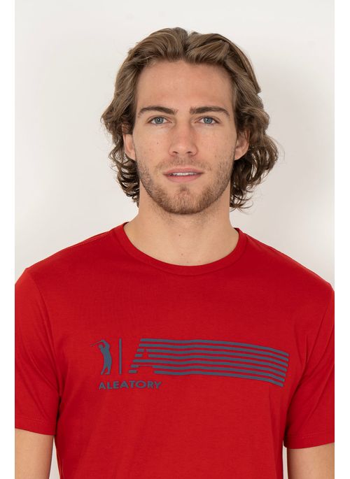 Camiseta Aleatory Estampada Shutter Vermelha