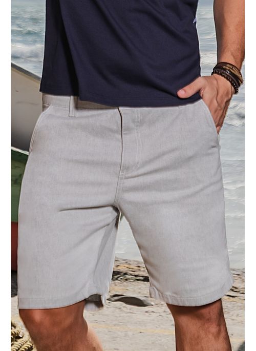 Bermuda Sarja Aleatory Palo Cinza