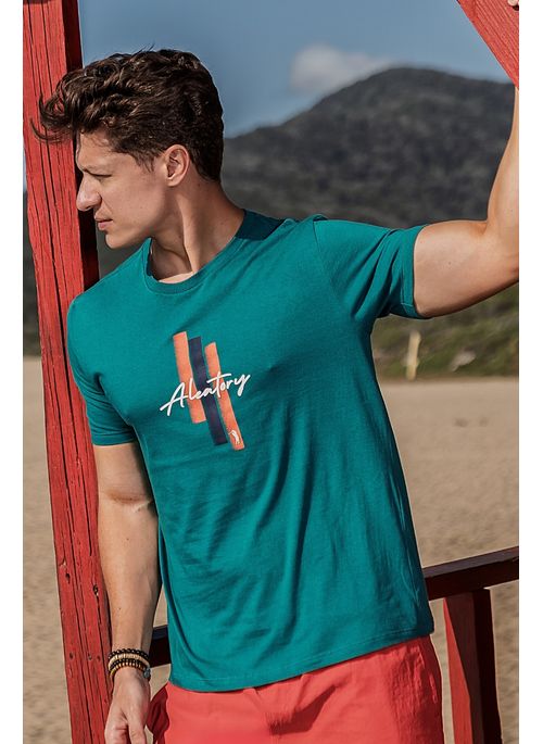 Camiseta Aleatory Estampada Blend Verde