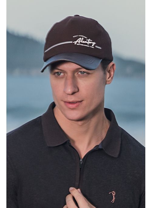 Boné Estampado Aleatory Retrô Marrom