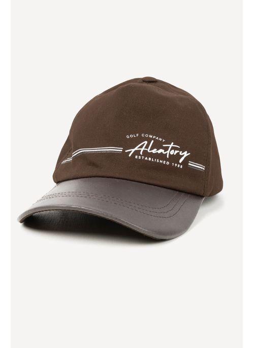 Boné Estampado Aleatory Retrô Marrom