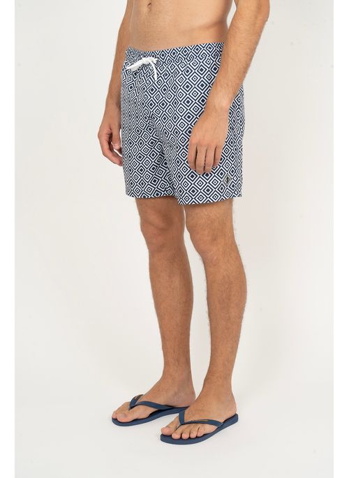 Shorts Aleatory Estampado Moroccan Marinho