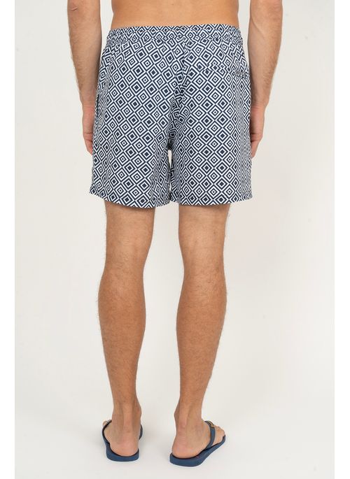 Shorts Aleatory Estampado Moroccan Marinho