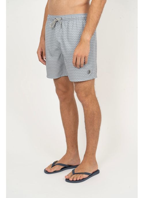 Shorts Aleatory Estampado Bay Cinza