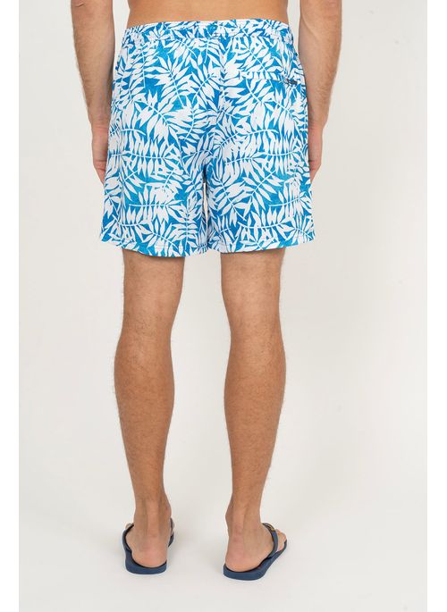 Shorts Estampado Aleatory Tropicana Azul