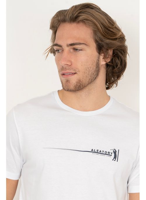 Camiseta Aleatory Estampada Neon Branca