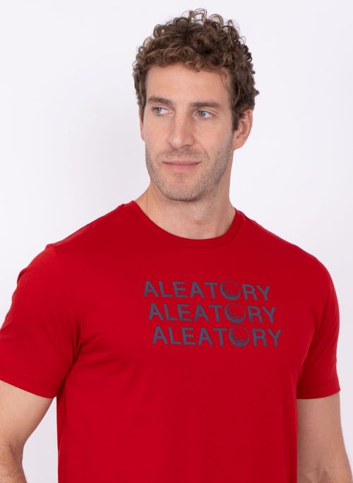 Camiseta Aleatory Estampada Golf Ball Vermelho