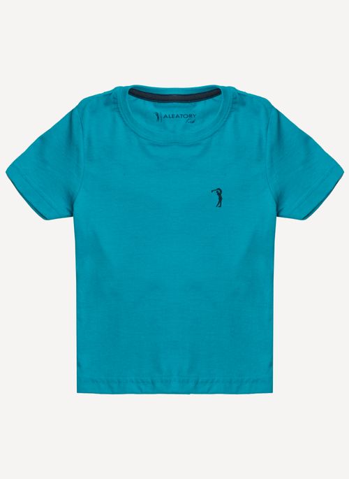 Camiseta Aleatory Infantil Básica New Turquesa