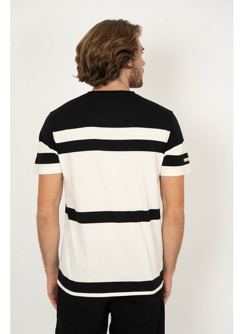Camiseta Listrada Aleatory Sincere Creme