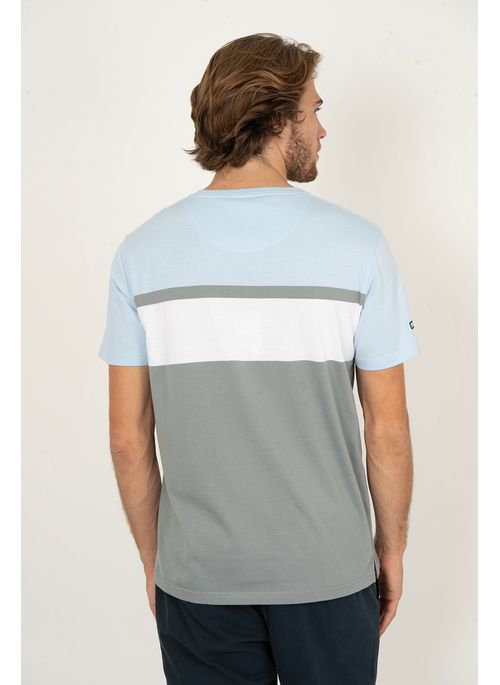 Camiseta Listrada Aleatory Serene Cinza