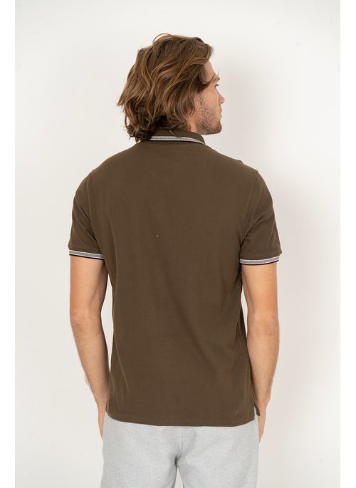 Camisa Polo Aleatory Lisa Royalty Marrom