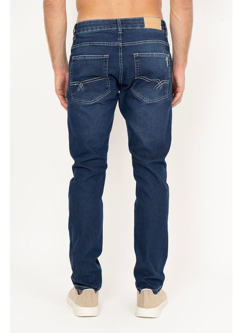 Calça Jeans Aleatory Sewn Marinho