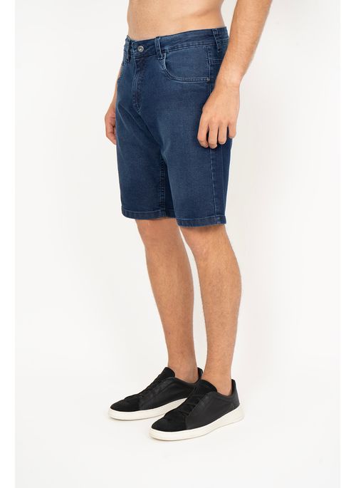 Bermuda Jeans Aleatory Casual Azul Escuro