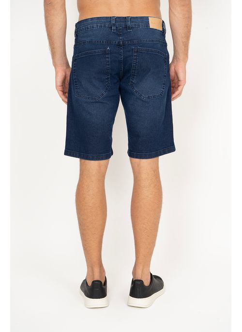 Bermuda Jeans Aleatory Casual Azul Escuro