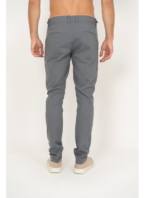 Calça Sarja Aleatory Ajuste Lateral Cinza