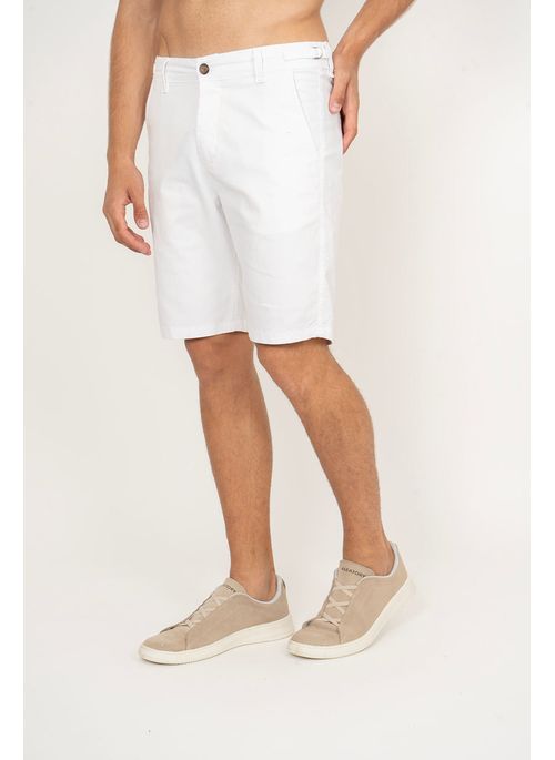Bermuda Sarja Aleatory Orla Branco