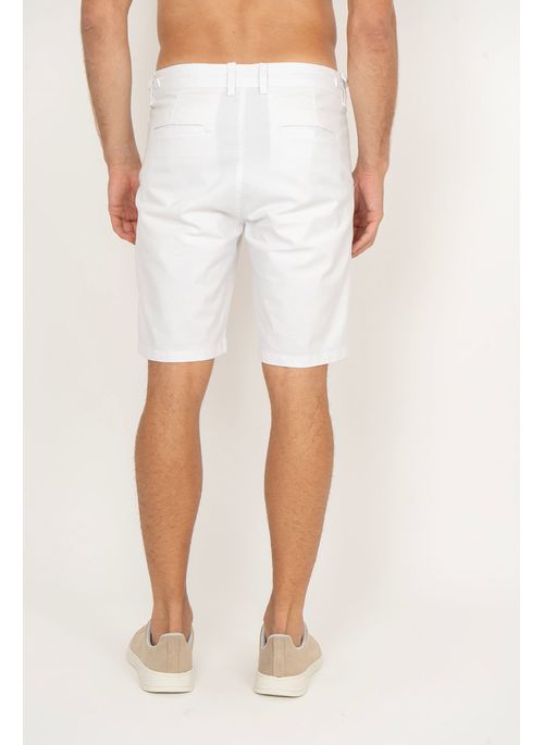 Bermuda Sarja Aleatory Orla Branco