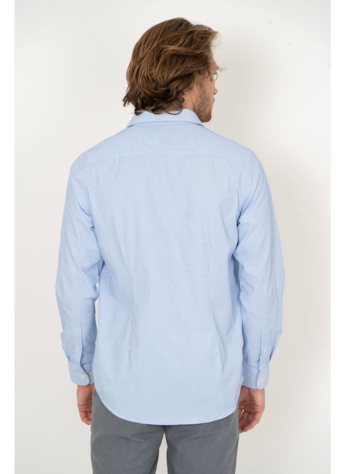 Camisa Xadrez Aleatory Manga Longa Brief Azul