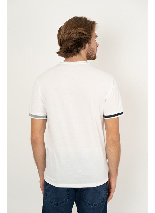 Camiseta Aleatory Sleeve Detail Branco