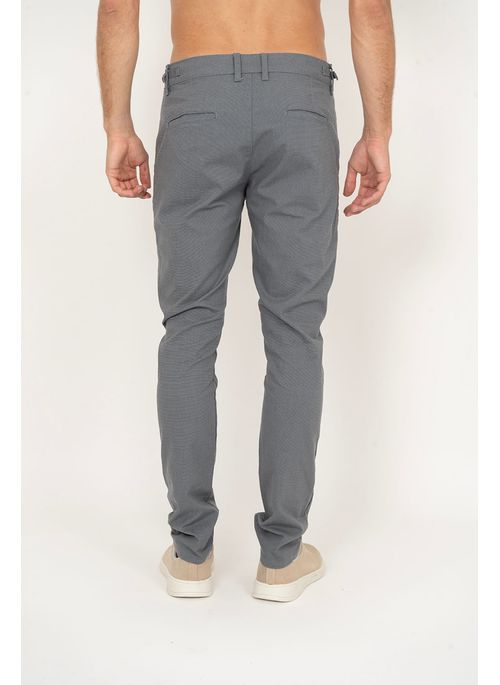 Calça Sarja Aleatory Ajuste Lateral Cinza